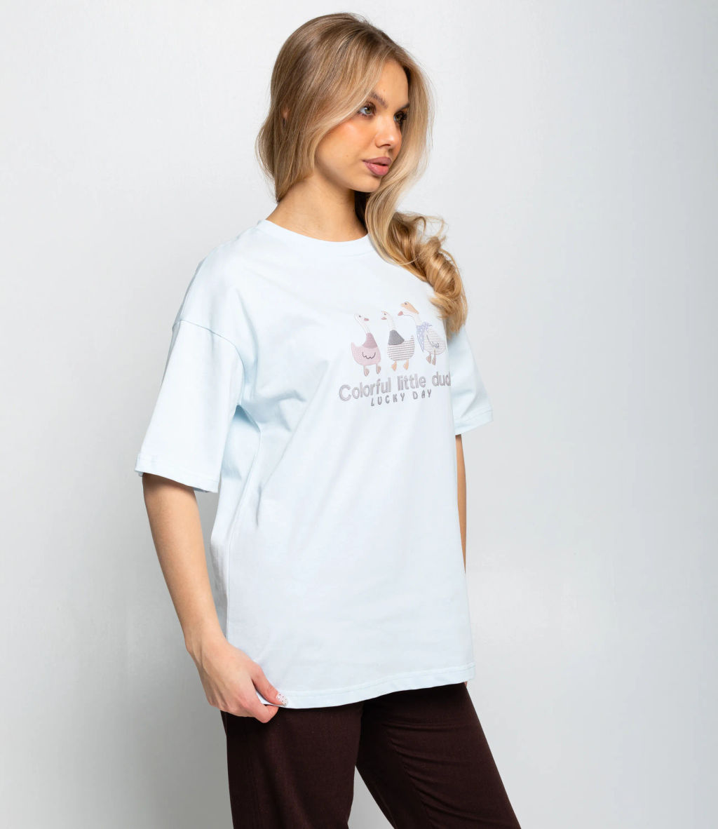 Футболка #КТ8802 (8), светло-голубой