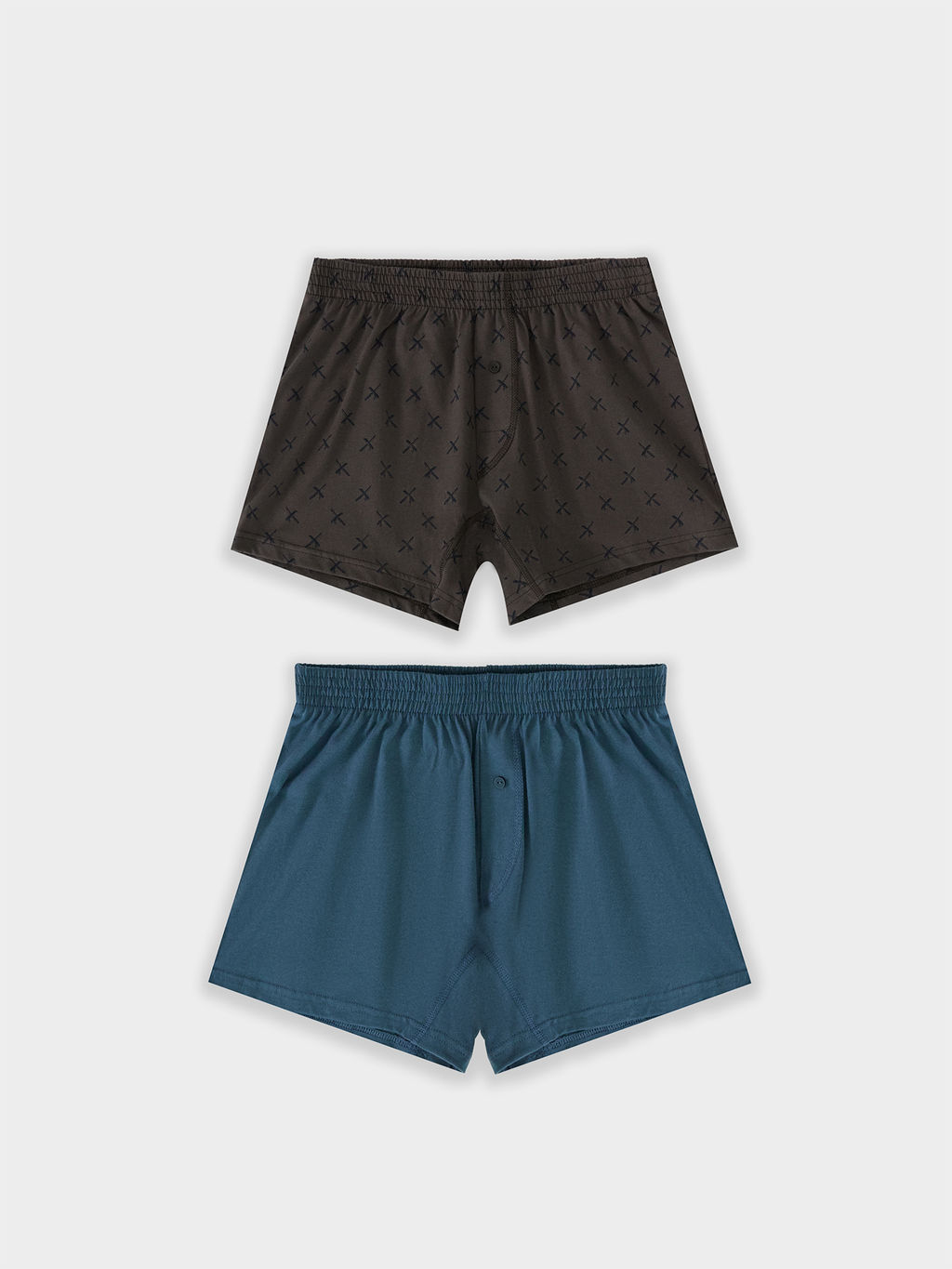 Трусы мужские шорты мультипак (2 шт.) в синем и коричневом цвете с мечами мечи на коричневом +темный сланец 411152-2 - Mark formelle фото 5