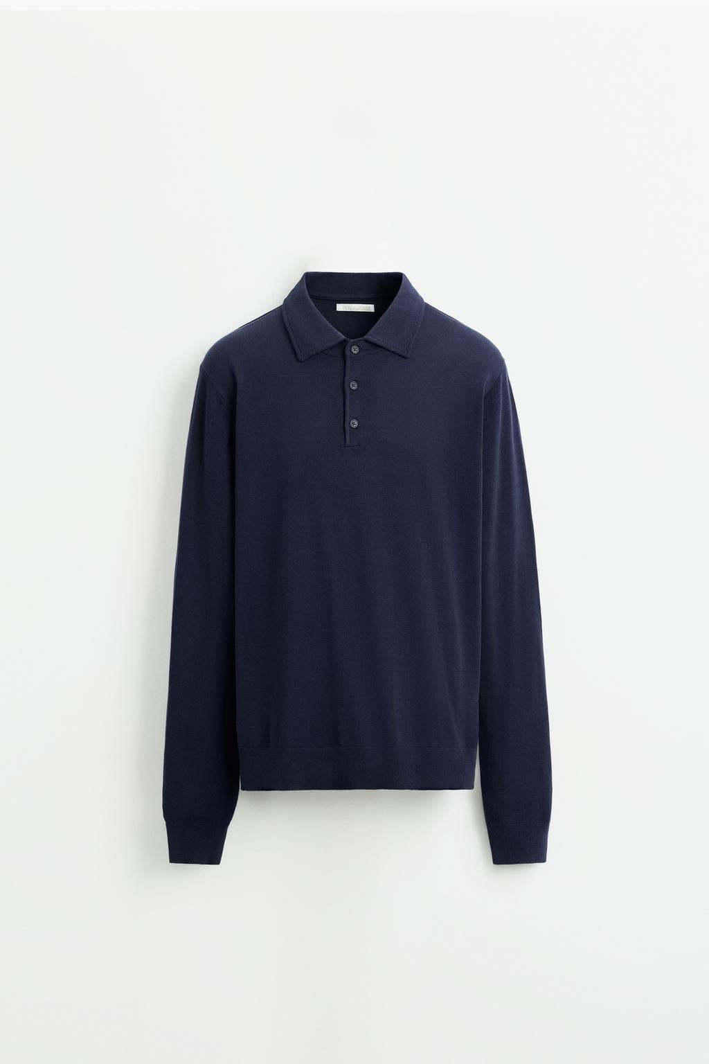 KNIT COTTON POLO SHIRT - Zara фото 17