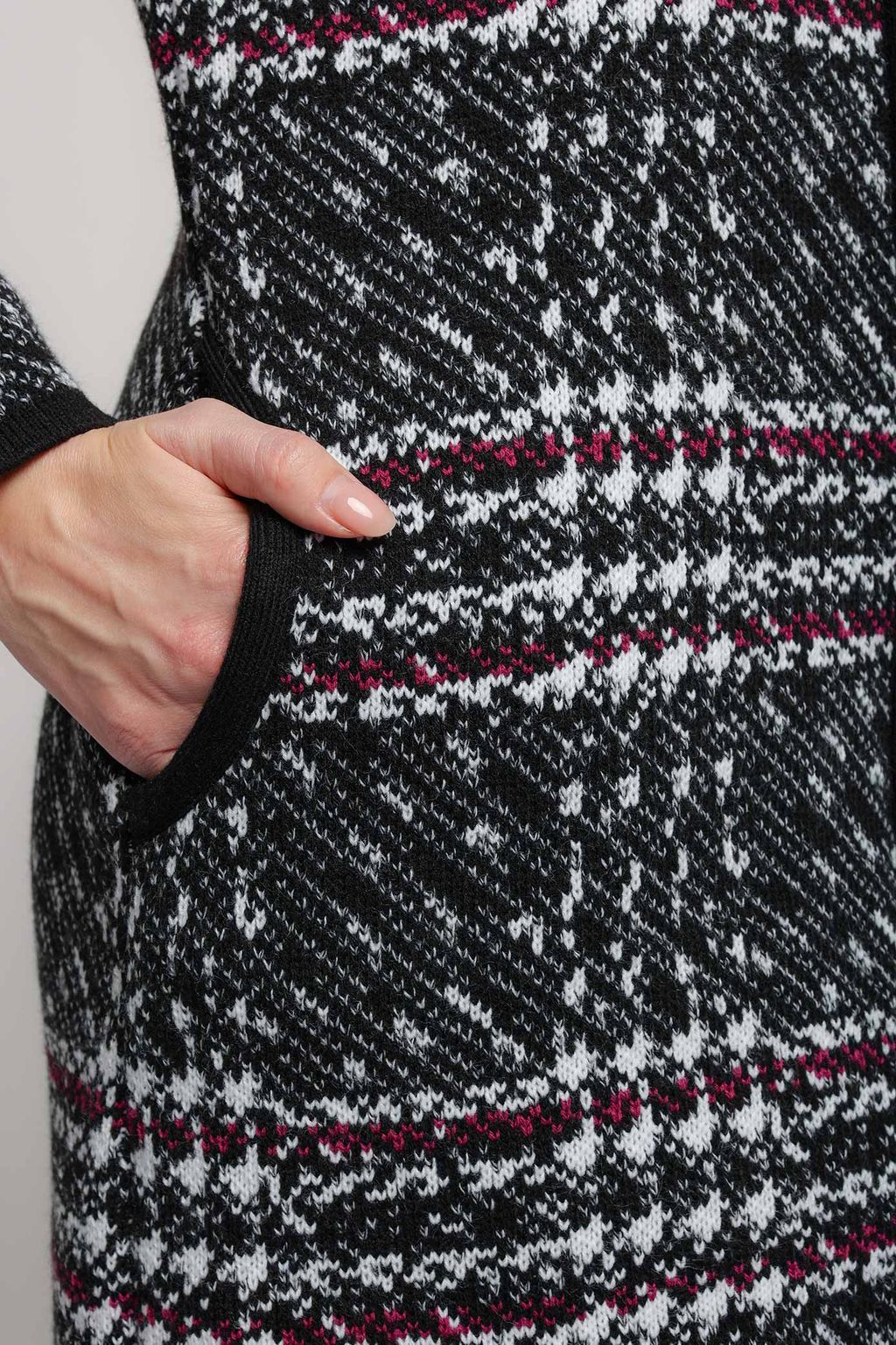 Кардиган В 1742/черно-ягодный (1330) - Злата Стиль фото 5