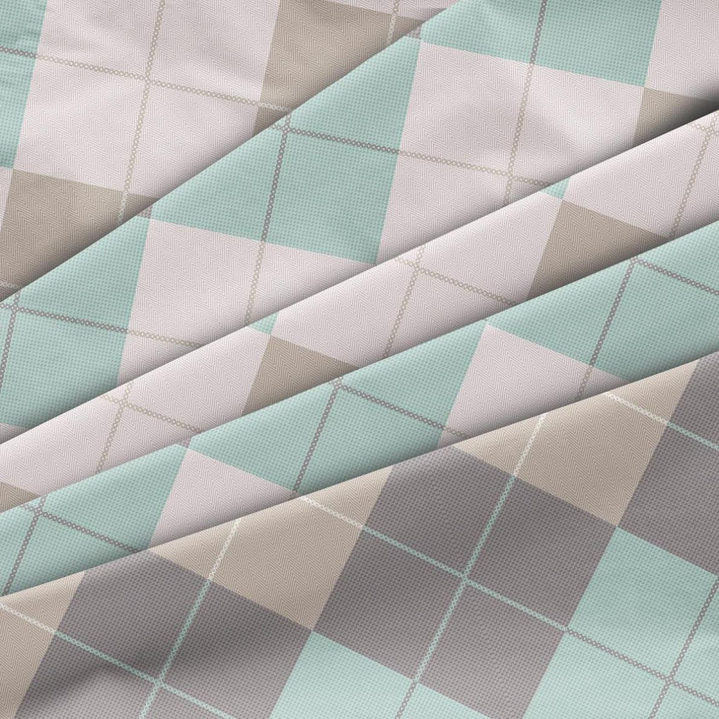 Комплект постельного белья Семейный, перкаль (Клетка Паддингтон, мятная) - Ивановотекстиль фото 2