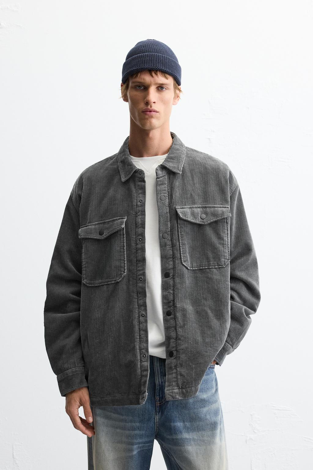 PADDED CORDUROY OVERSHIRT - Zara фото 11