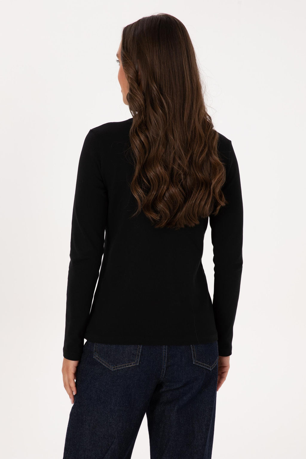 Kad_n Siyah Basic Polo Yaka Sweatsh_rt - U.s. polo assn фото 5