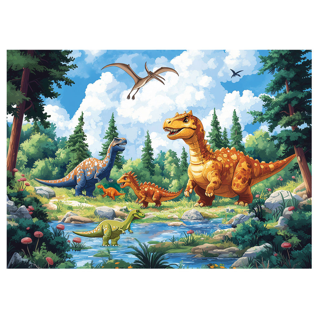 ФРЕЯ Пазл 80 элемент. PZL-80/02 Долина динозавров