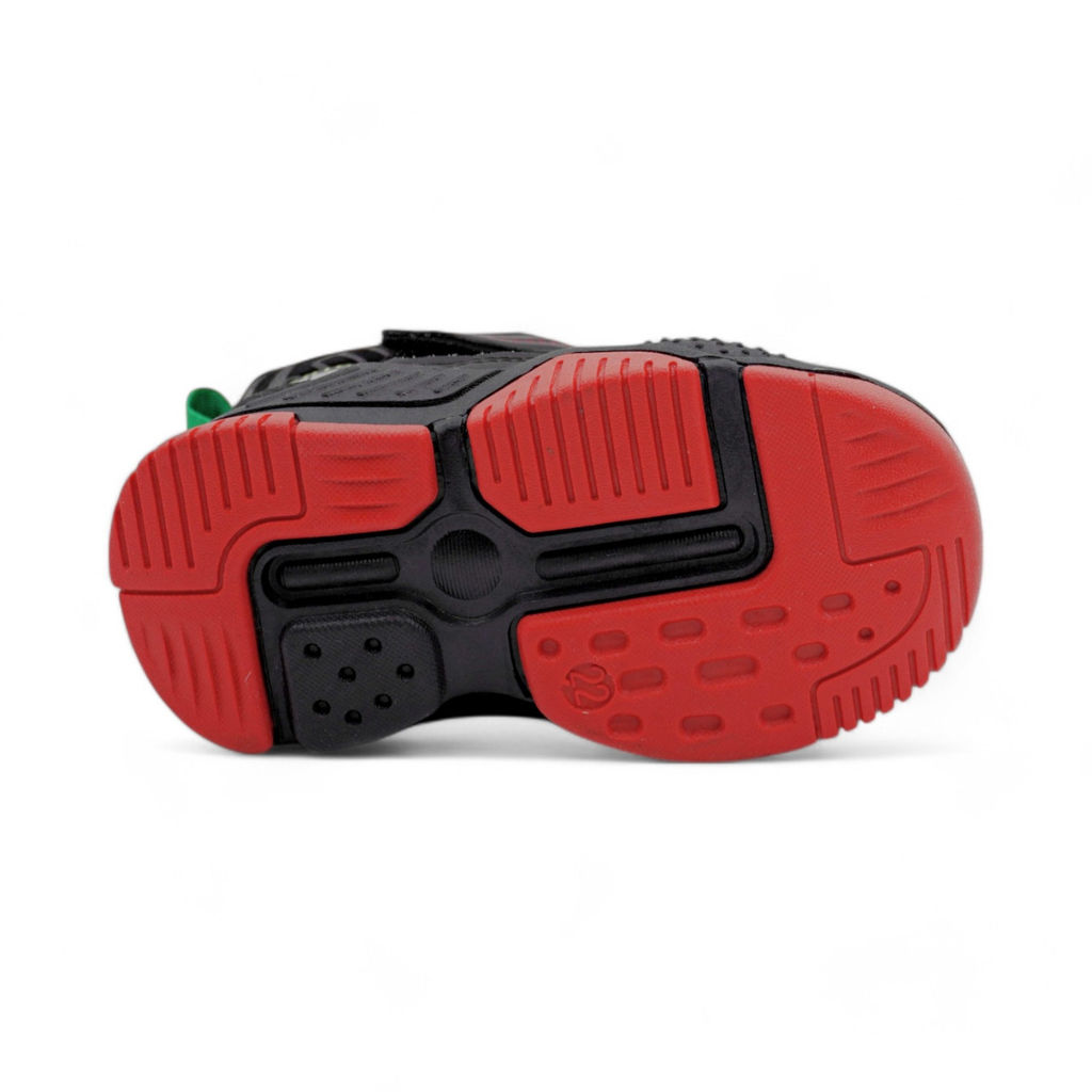 Ботинки на меху 1810-6-1 черно красные - Леопард фото 4