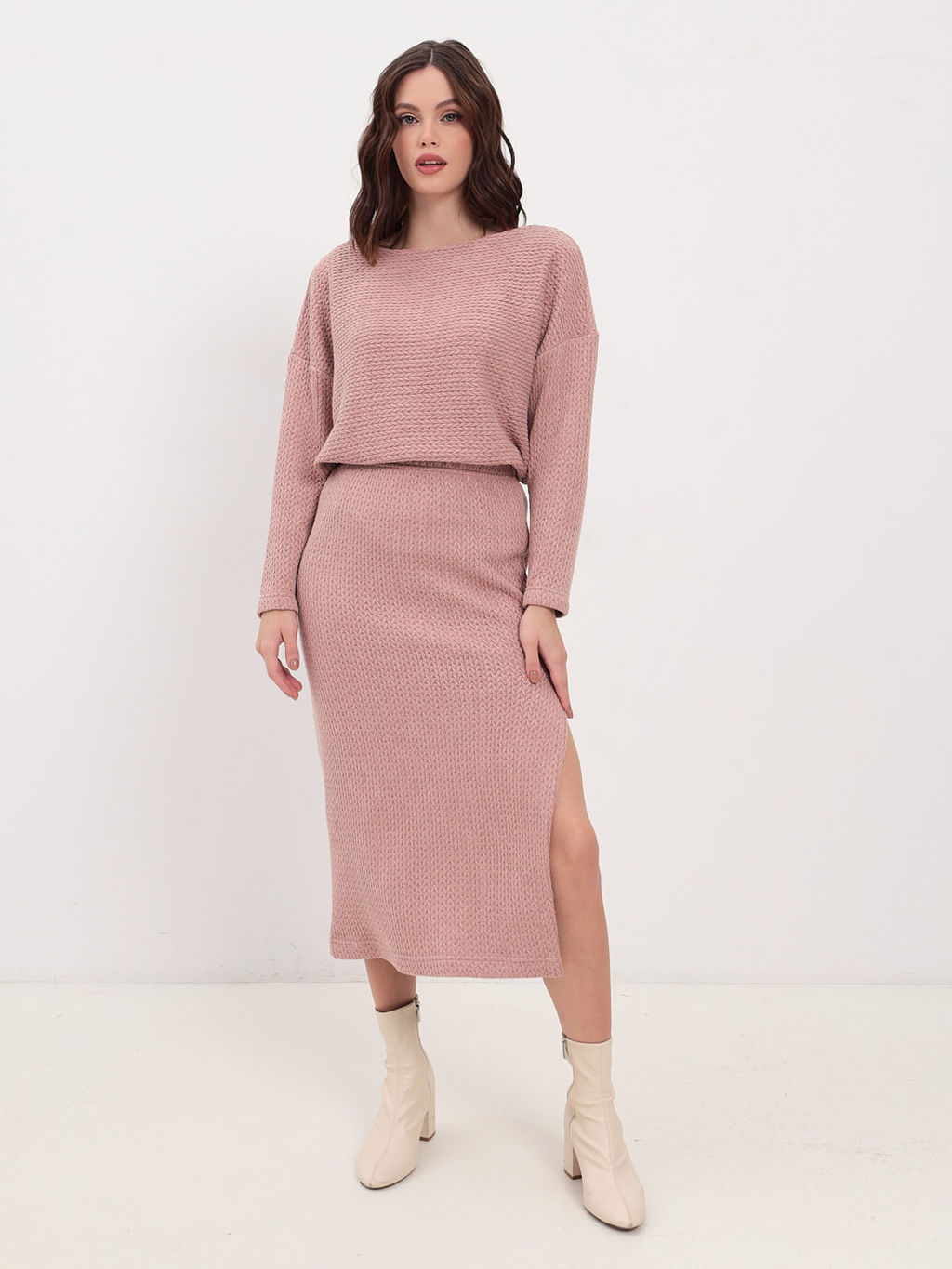 Юбка трикотажная KATHARINA KROSS KK-SKT-006Kn-брусничный  фото 4