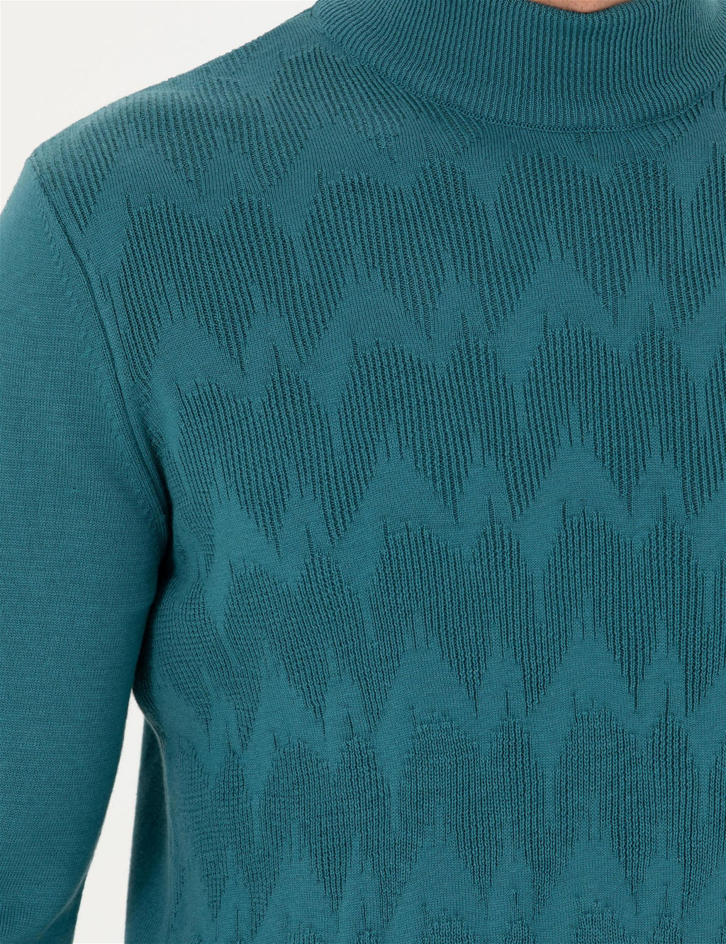 Mavi Slim Fit Yar_m Bal_k__ Yaka Triko Kazak - Pierre cardin фото 7