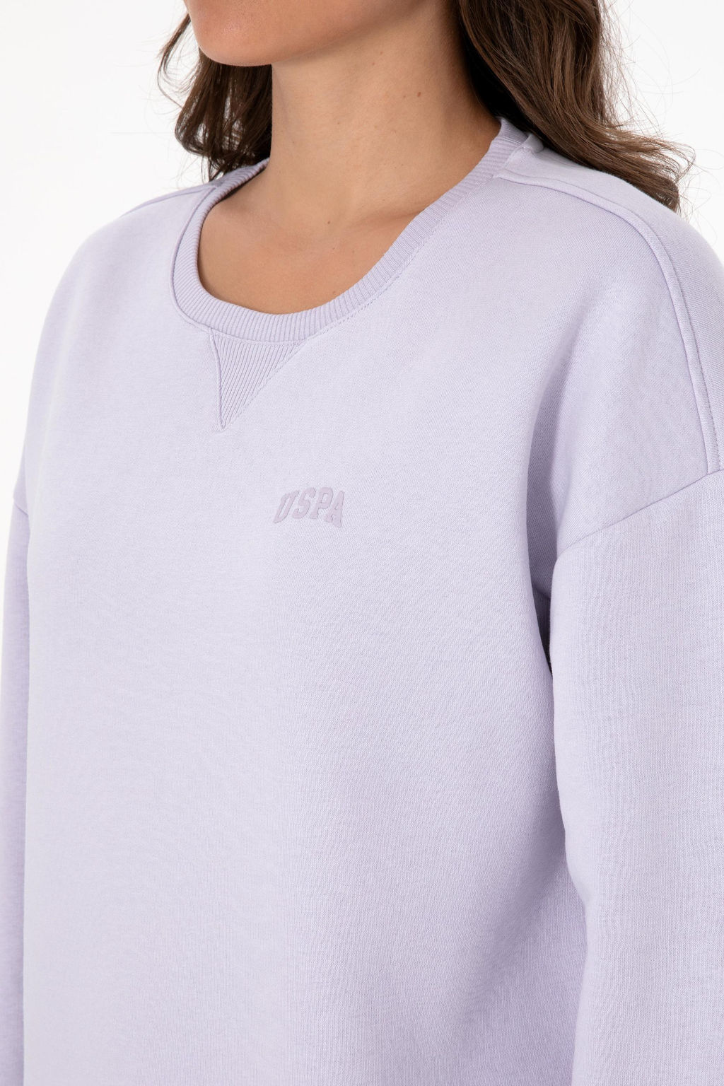 Kad_n Lavanta _ardonlu Bisiklet Yaka Basic Sweatsh_rt Sepette S_rpriz _ndirim - U.s. polo assn фото 7
