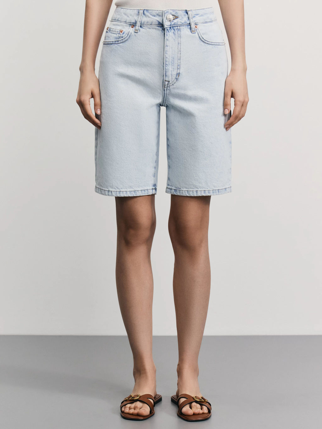 Джинсовые шорты прямые / Zarina  фото 3