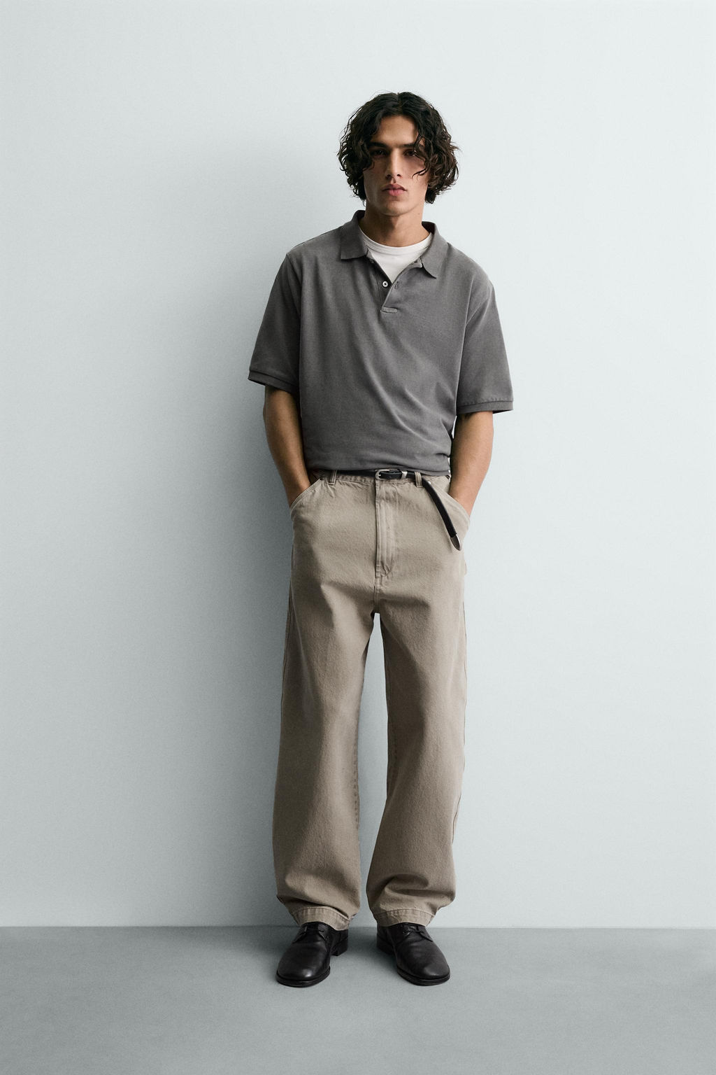 BALLOON FIT WASHED TROUSERS