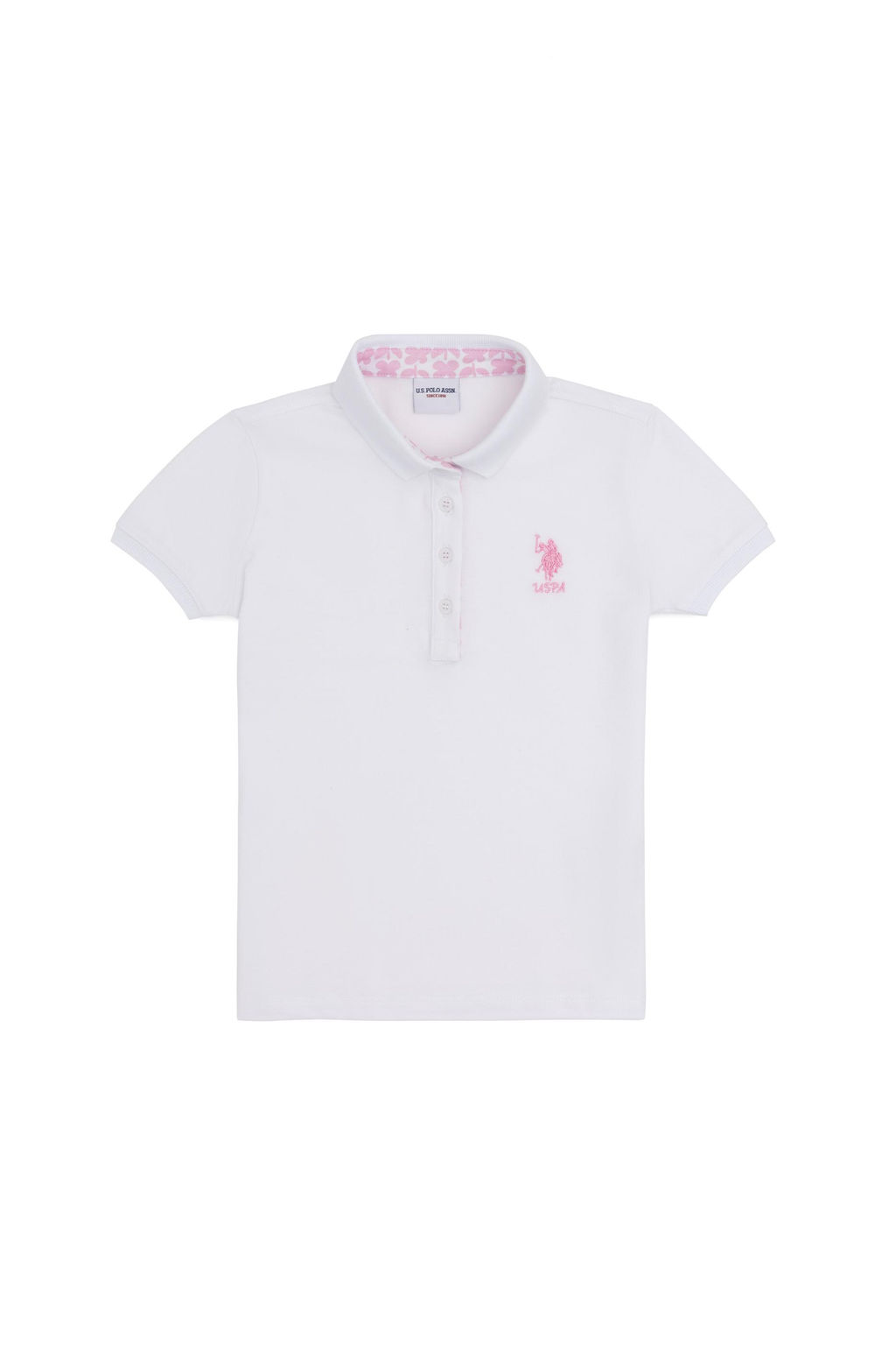 Белая базовая футболка для девочек - U.s. polo assn фото 2