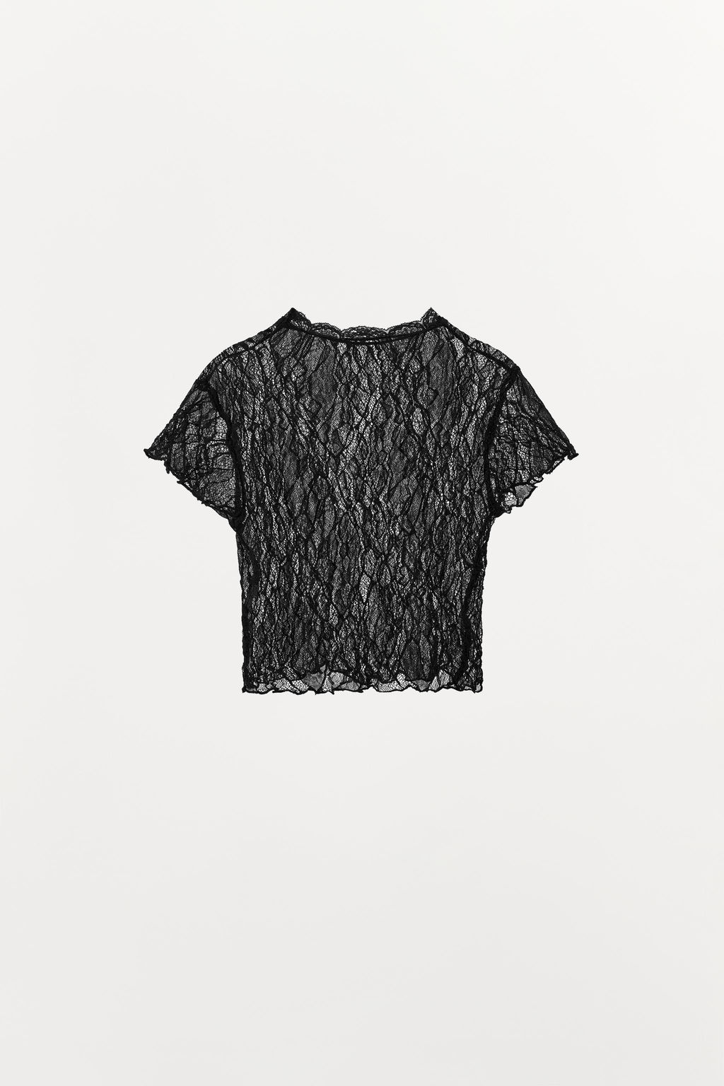 TOP CROP ENCAJE / Negro - Zara фото 3