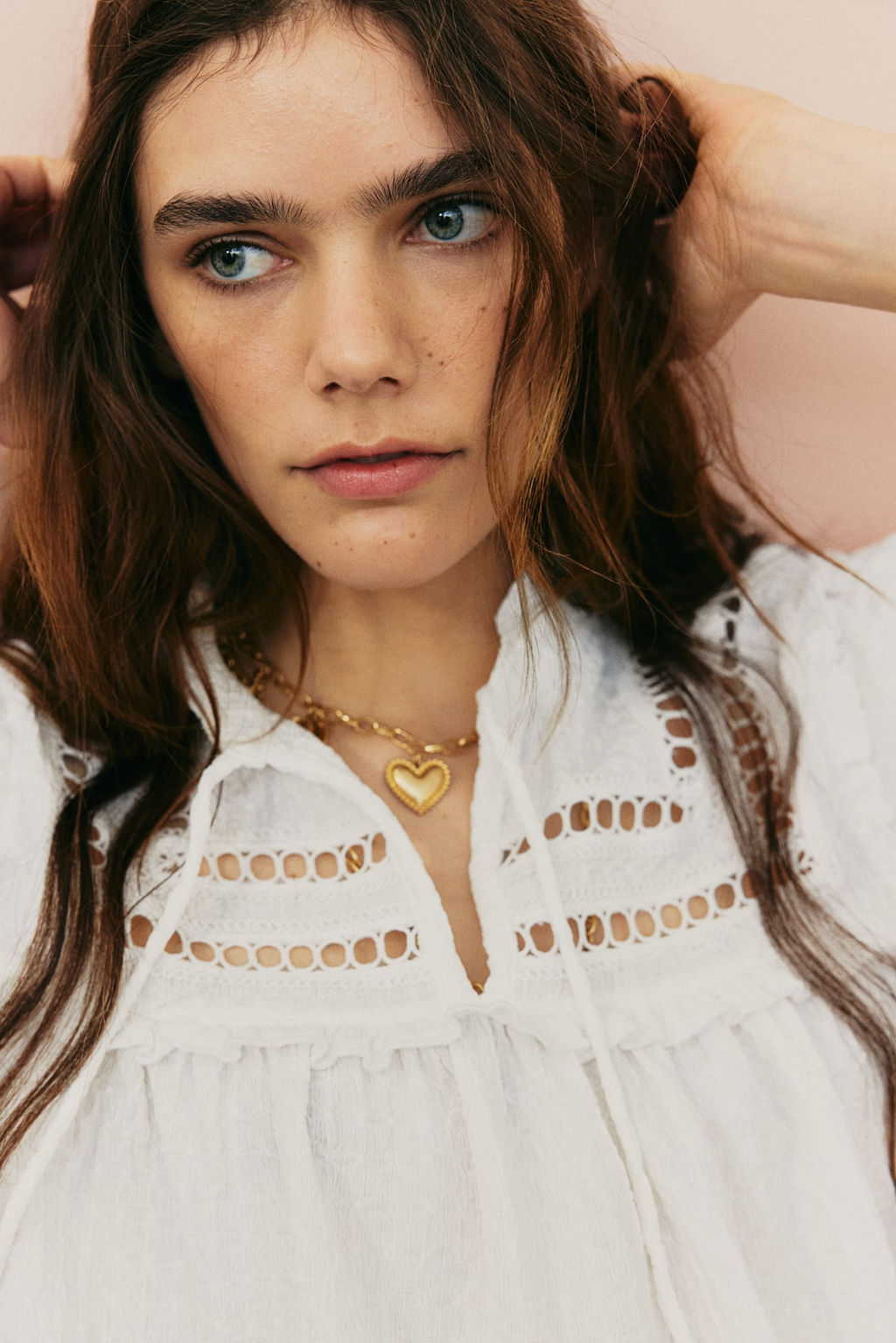 Blusa oversize con ribetes de volante - H&m фото 3