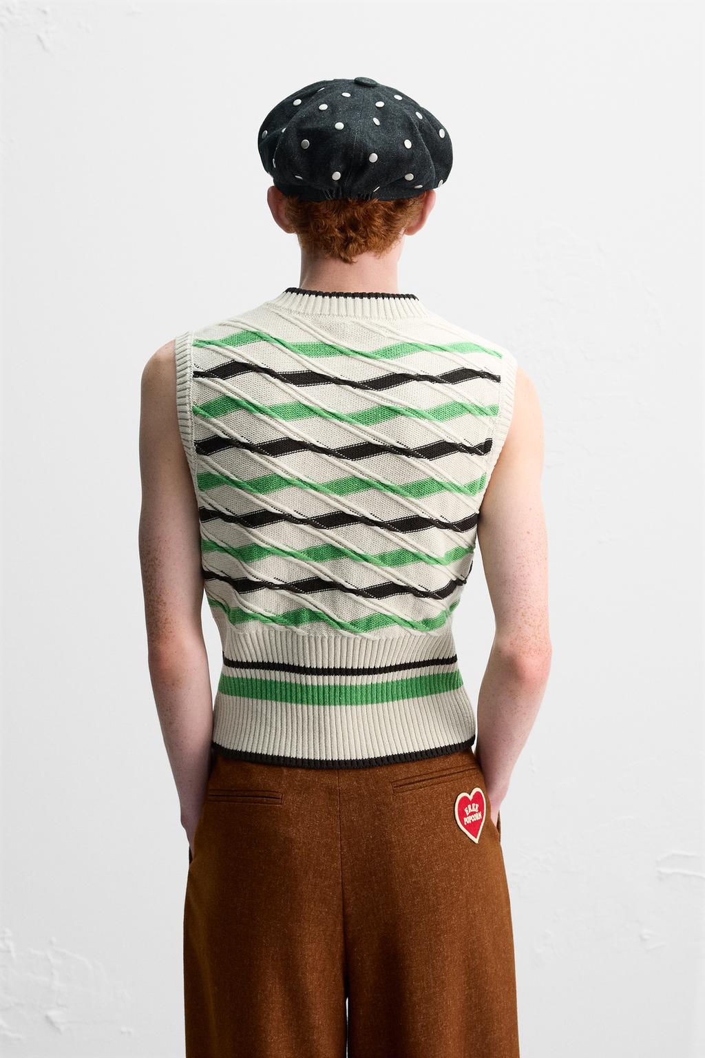 STRIPED KNIT WAISTCOAT X HARRY LAMBERT - Zara фото 3
