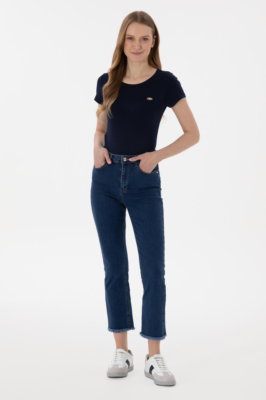 Kad_n Lacivert Basic Ti__rt Sepette S_rpriz _ndirim - U.s. polo assn фото 4