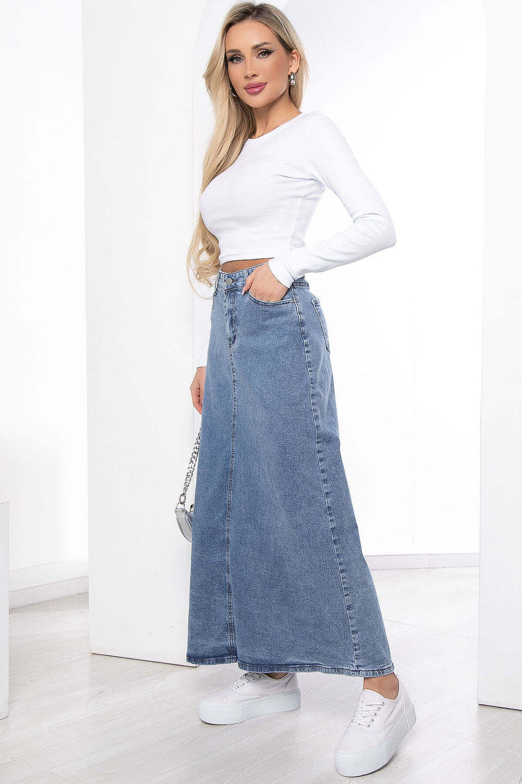 Юбка Антэлия (синяя) Ю8698 - Lt collection фото 6