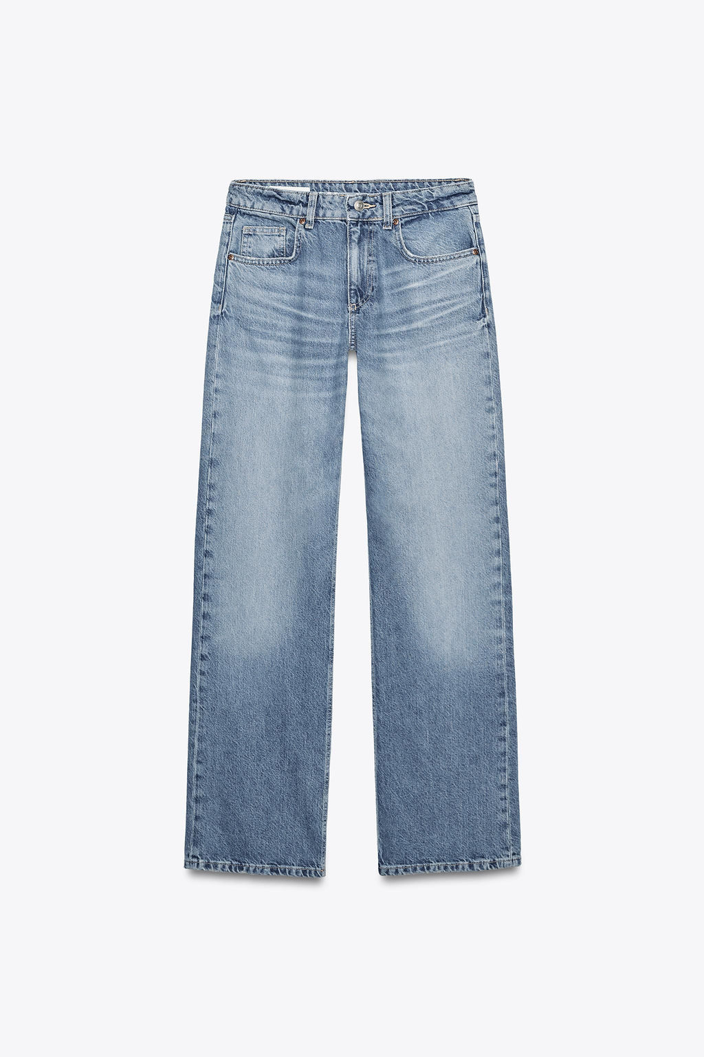 TRF MID-WAIST WIDE-LEG JEANS
