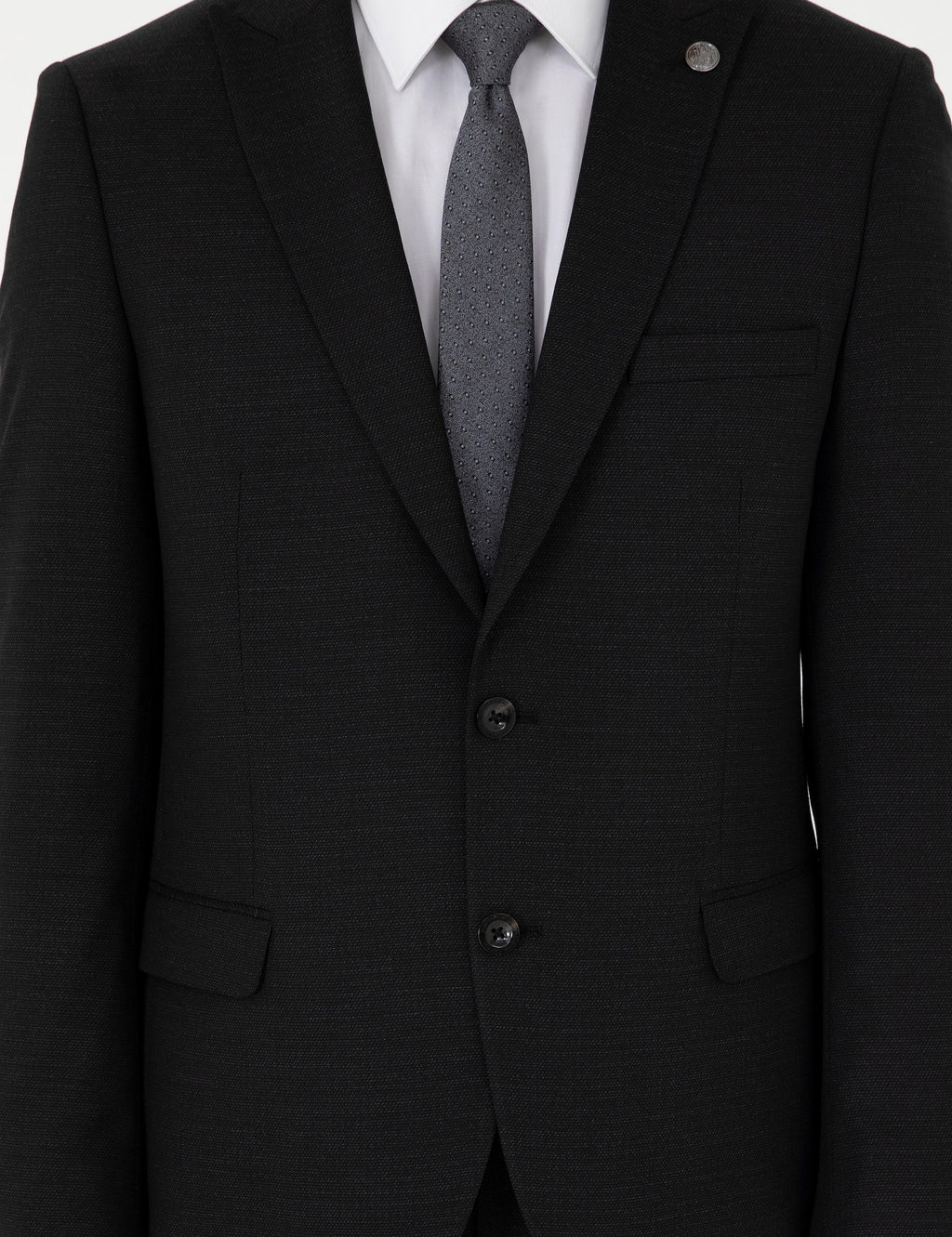 Siyah Ex. Slim Fit Y_nl_ Tak_m Elbise