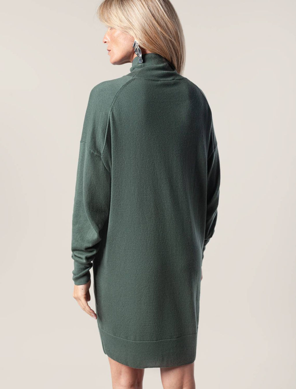 VILATTE / Свободное платье тонкой вязки из хлопка с кашемиром  фото 4