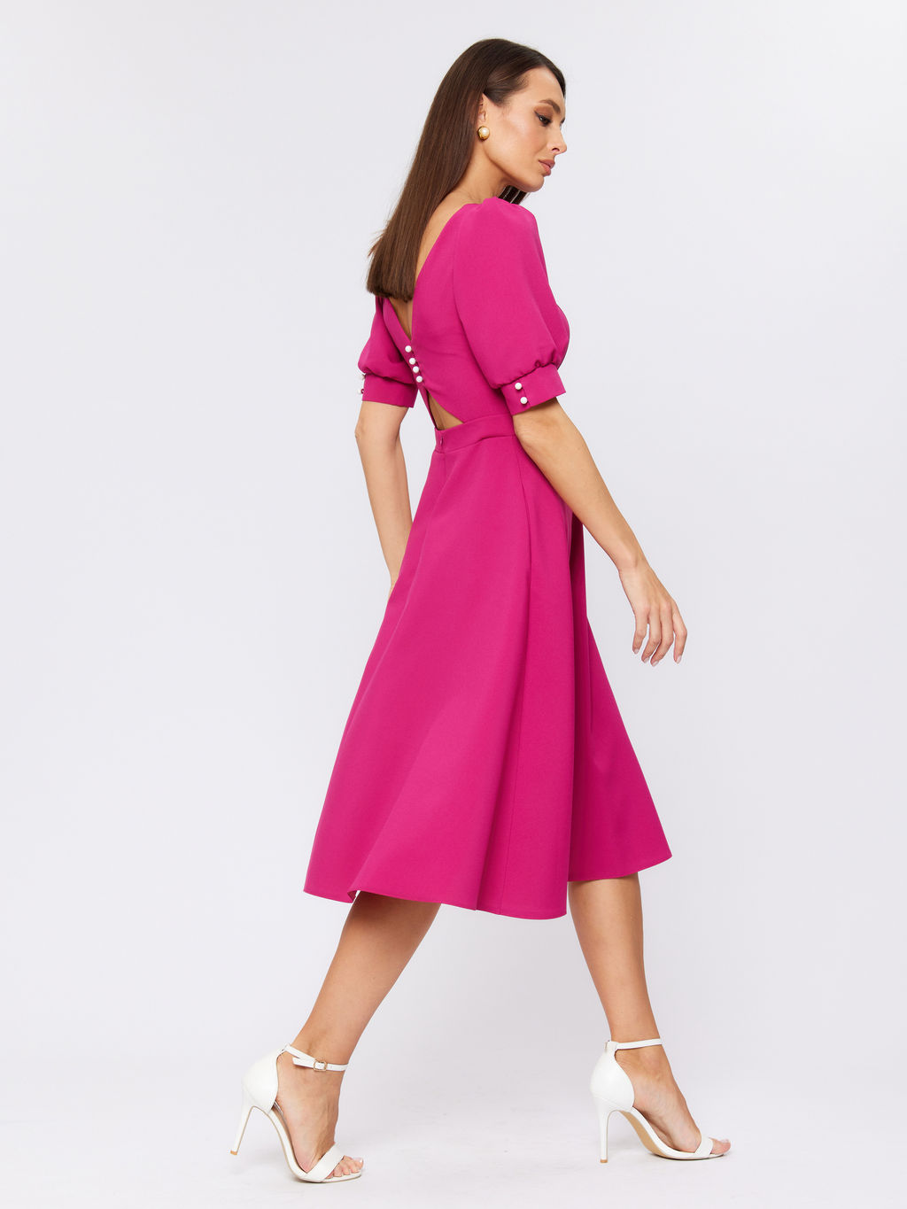 Платье с открытой спинкой и декоративной застежкой NEW - Fashion.love.story фото 4