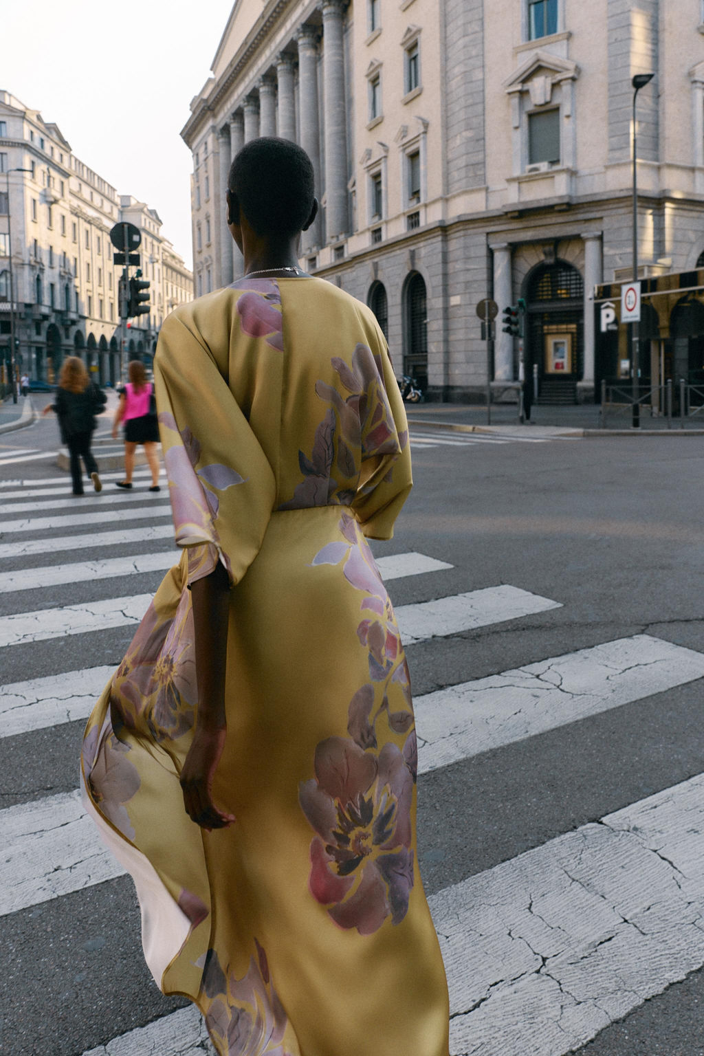 PRINTED SATIN MIDI DRESS - Zara фото 5