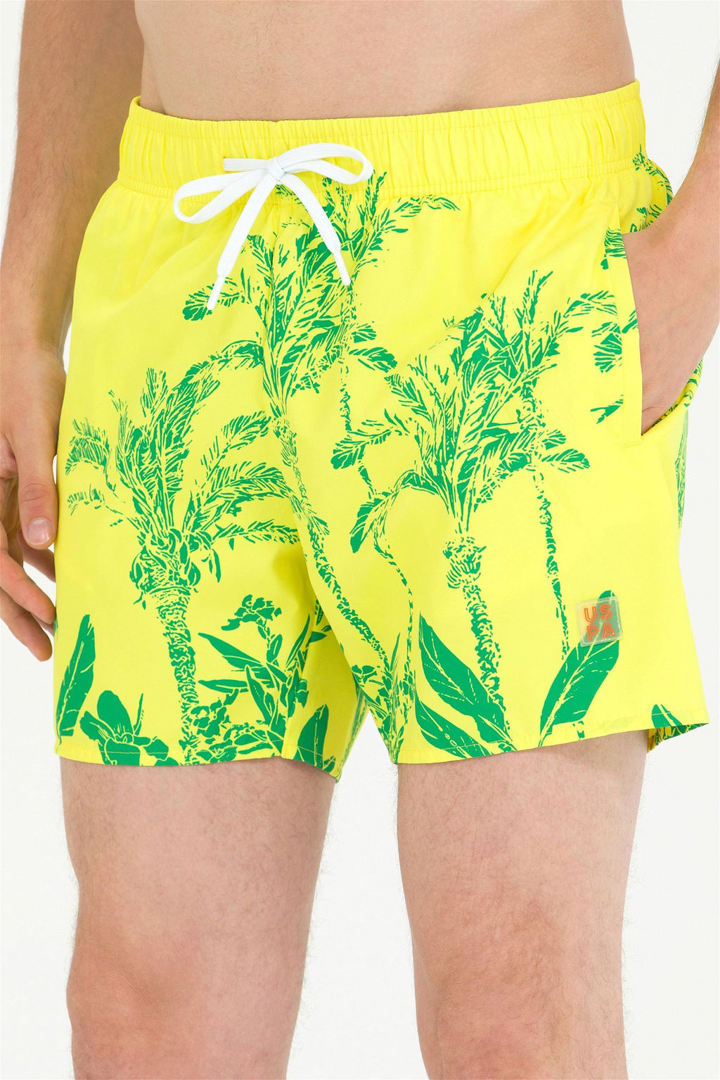 Мужские зеленые шорты для плавания - U.s. polo assn фото 3