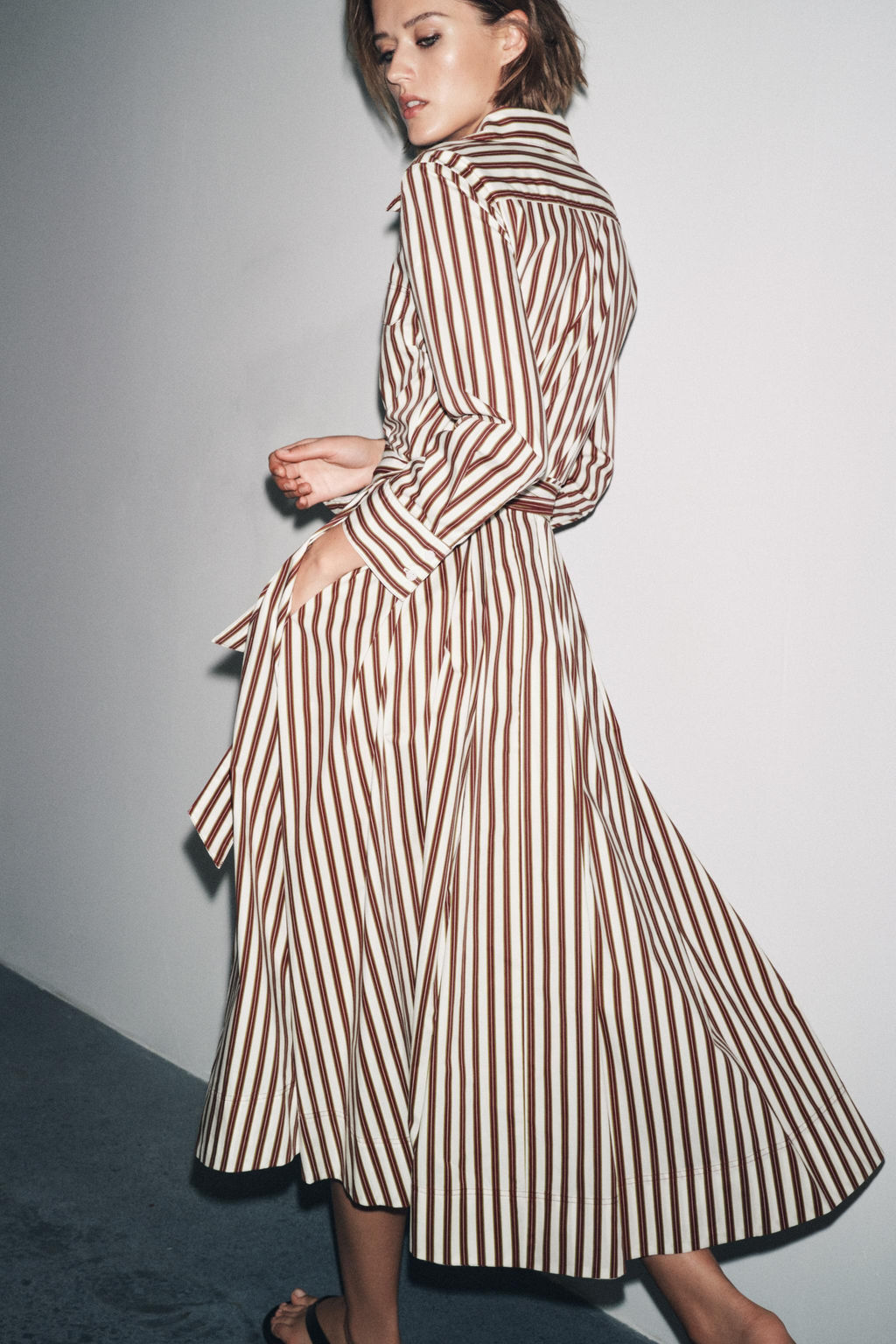 STRIPED SHIRT DRESS ZW COLLECTION