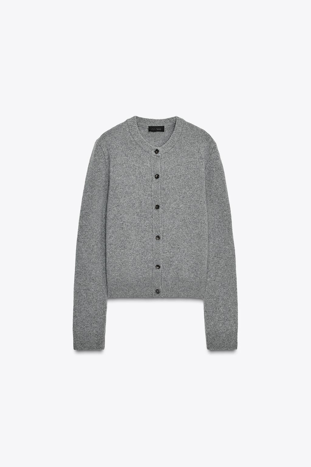 CASHMERE AND WOOL BASIC CARDIGAN - Zara фото 8