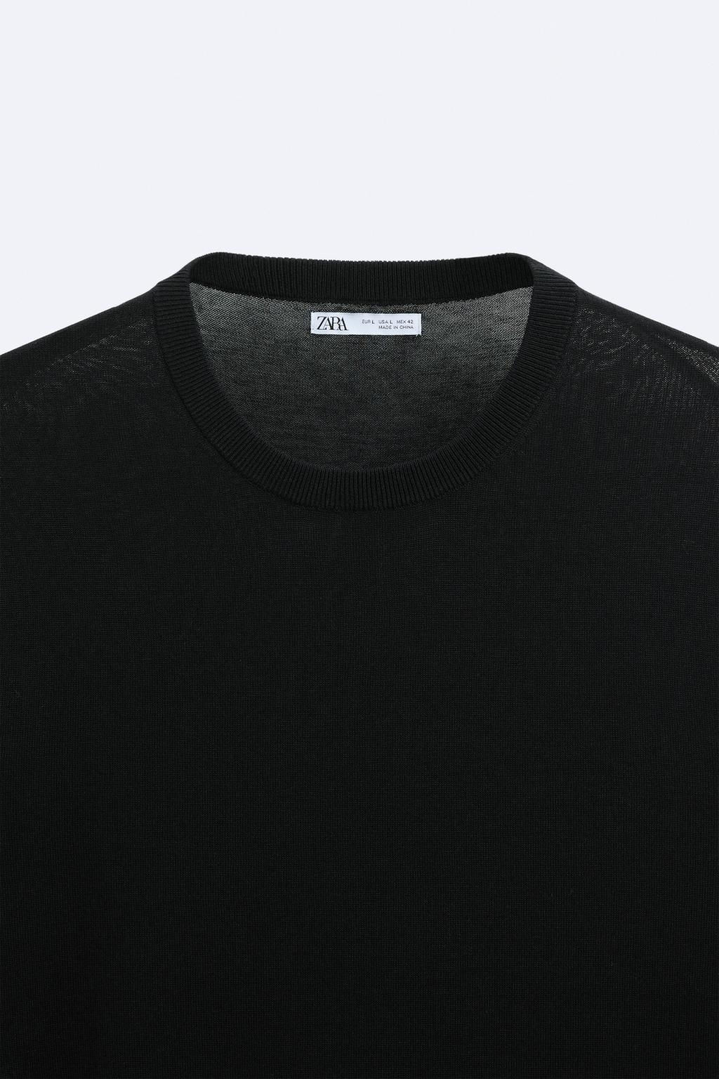 KNIT COTTON - SILK T-SHIRT - Zara фото 17