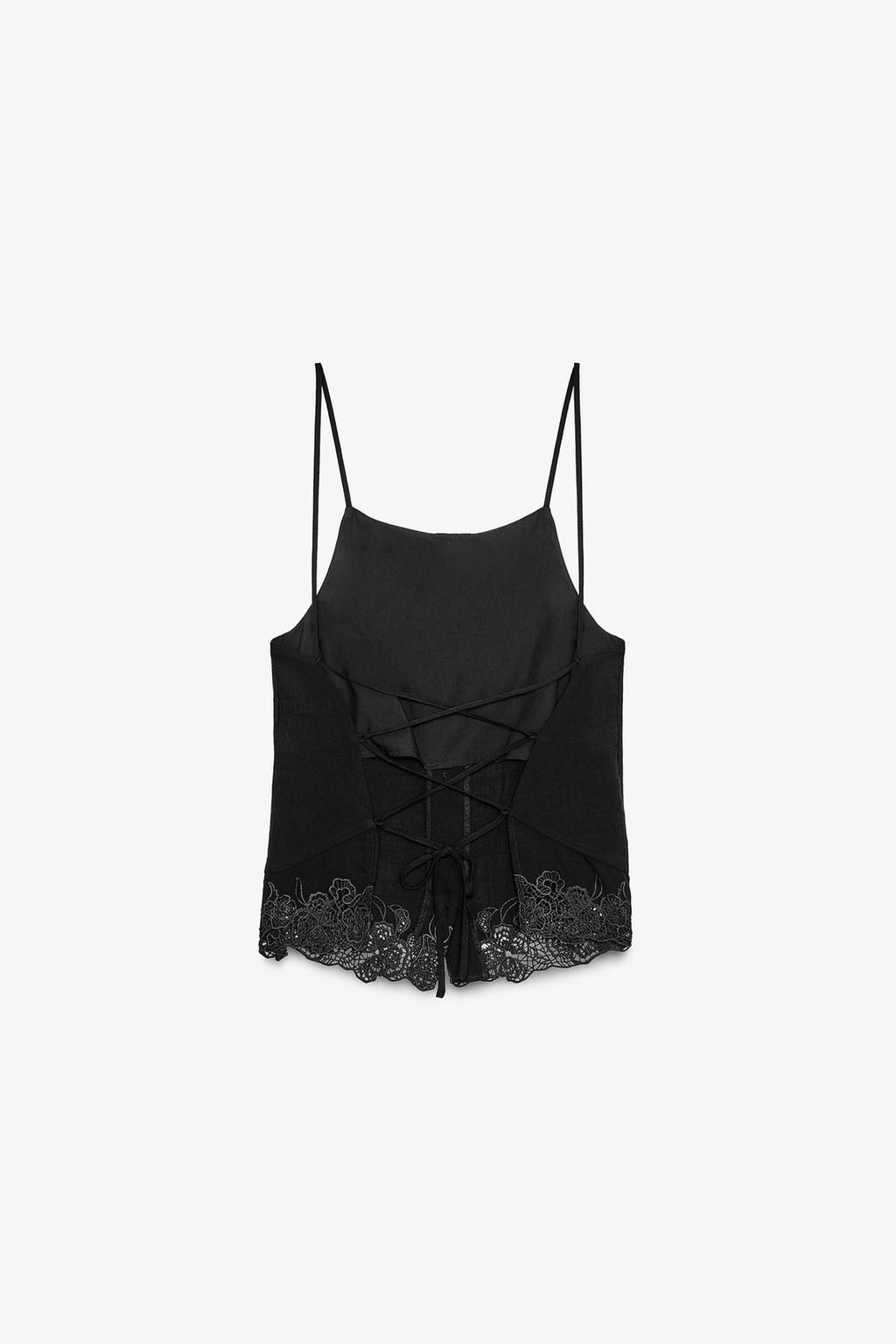 OPEN BACK EMBROIDERED TOP - Zara фото 4