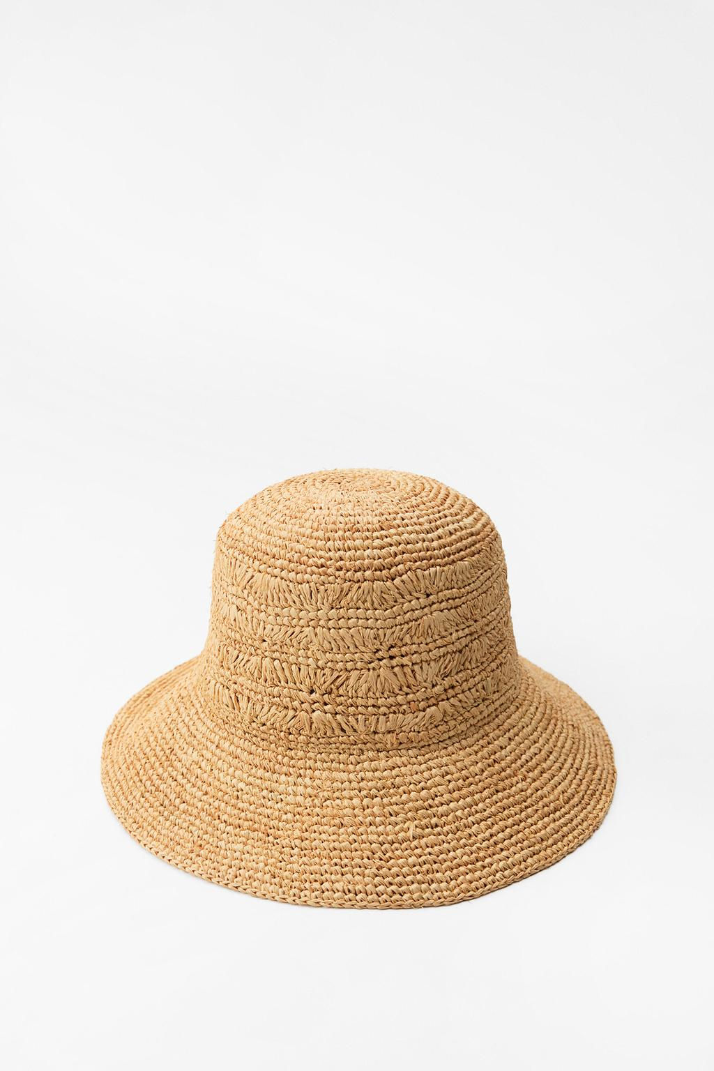 WOVEN RAFFIA HAT - Zara фото 3