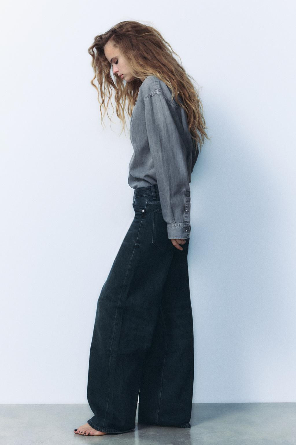 TRF RELAXED LOW-RISE JEANS - Zara фото 3