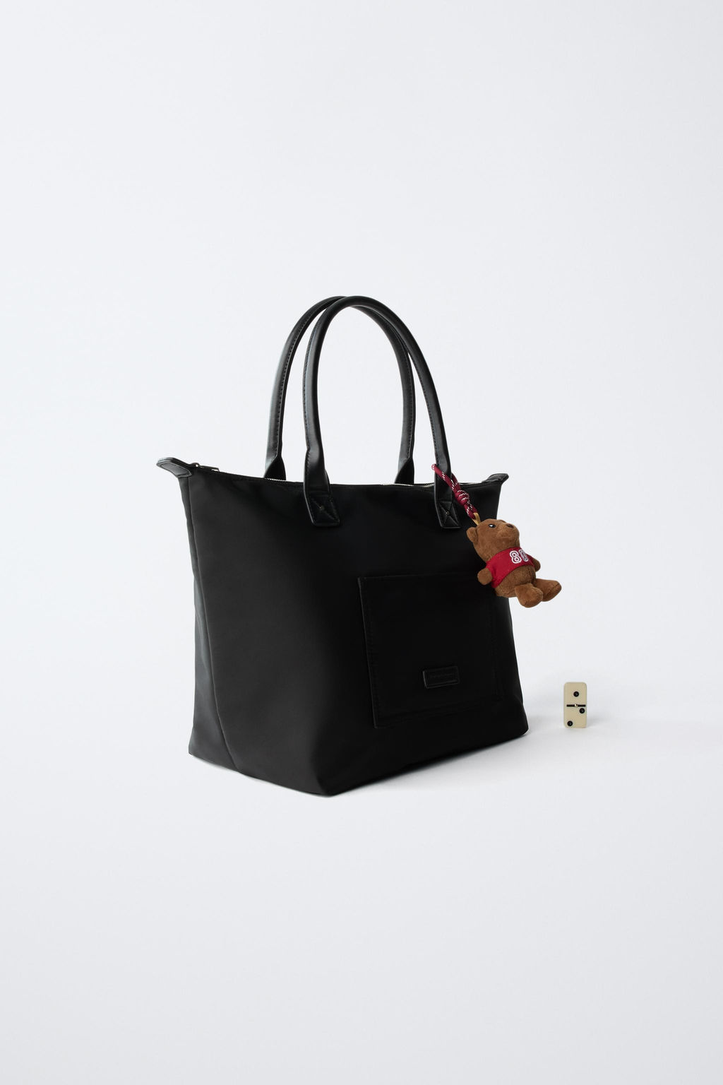 NYLON TOTE BAG WITH BEAR CHARM - Zara фото 6