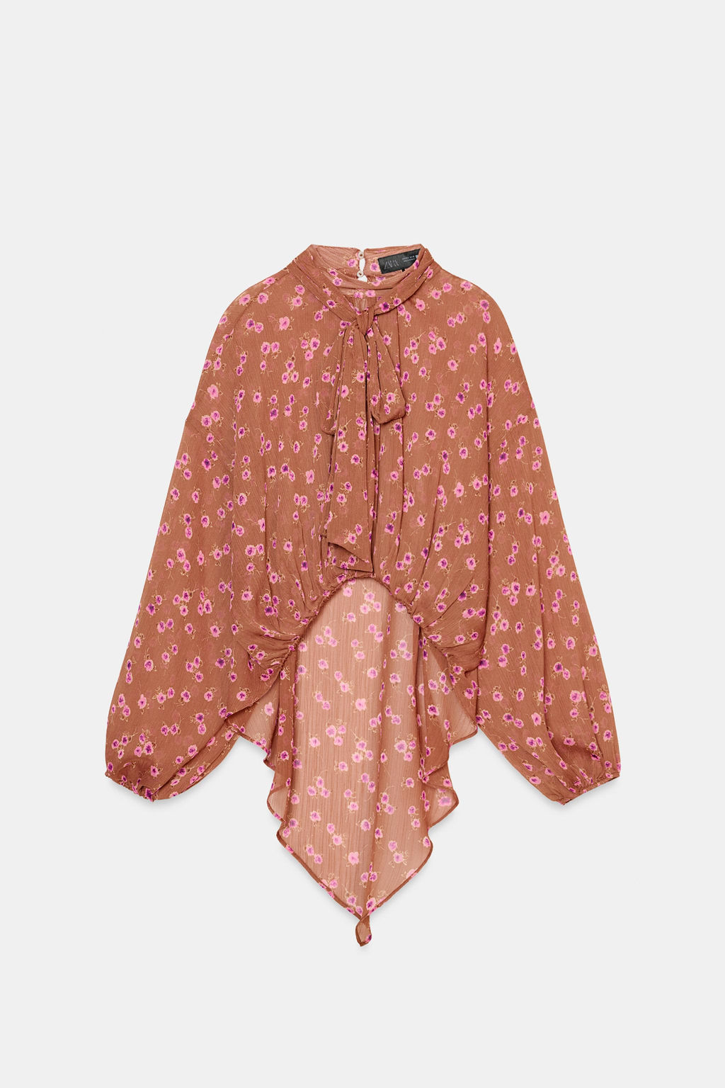 PRINTED SHIRT WITH BOW - Zara фото 10