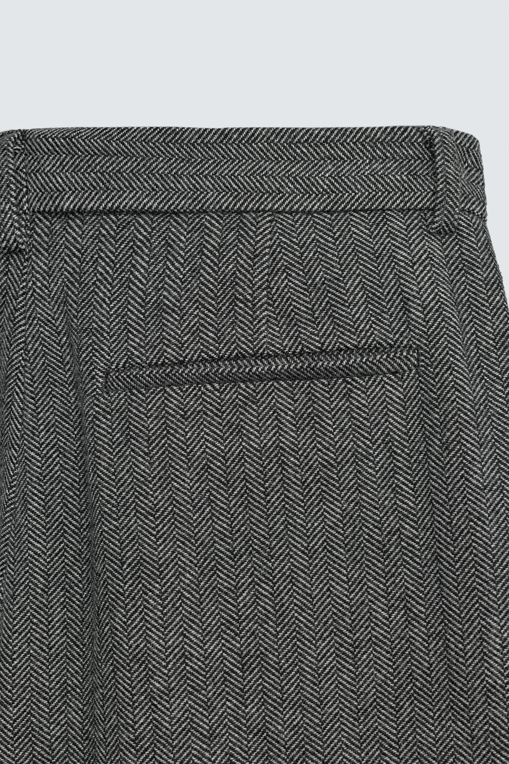 HERRINGBONE TEXTURED SUIT TROUSERS WITH WOOL - Zara фото 10