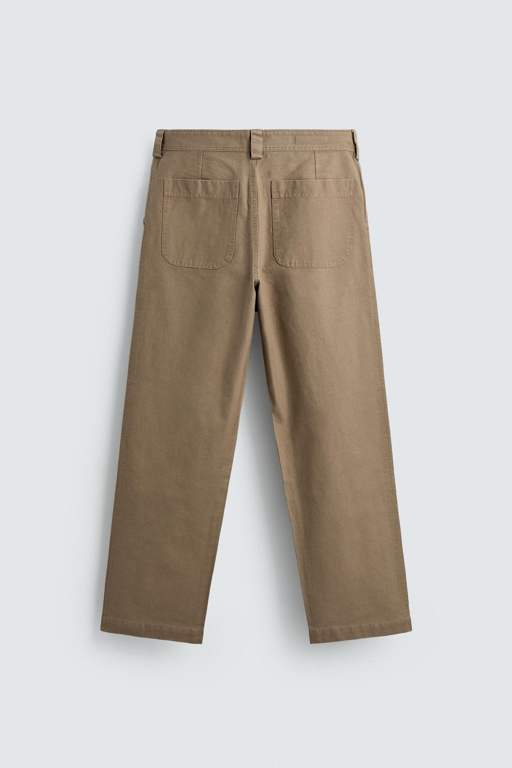 PANTAL?N STRAIGHT FIT BORDADOS / Tostado vigor? - Zara фото 8