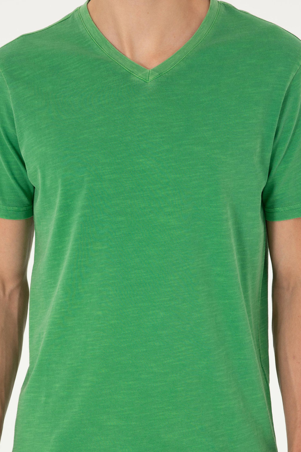 Мужская зеленая базовая футболка - U.s. polo assn фото 6