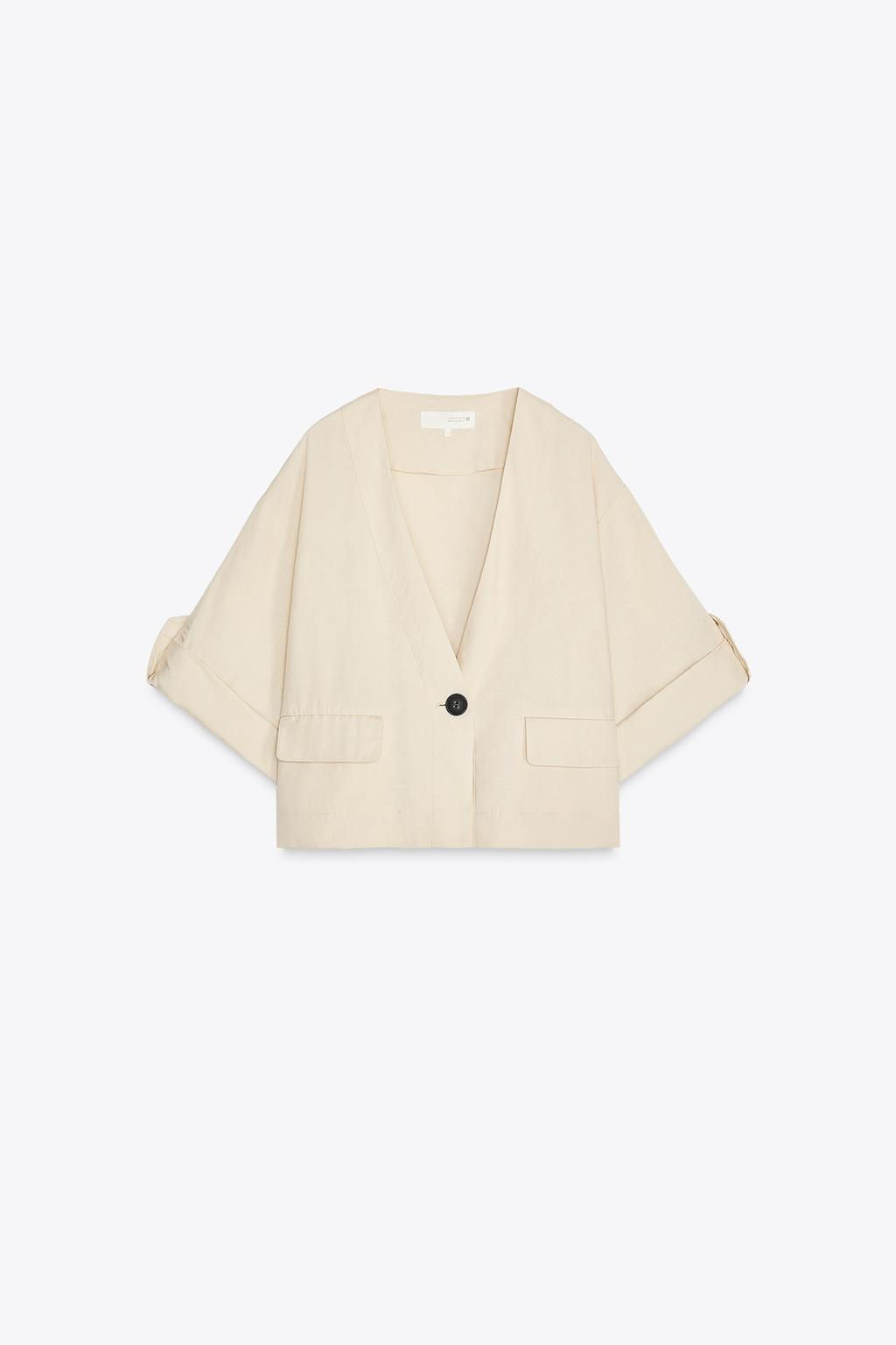 TURN-UP SLEEVE JACKET - Zara фото 14