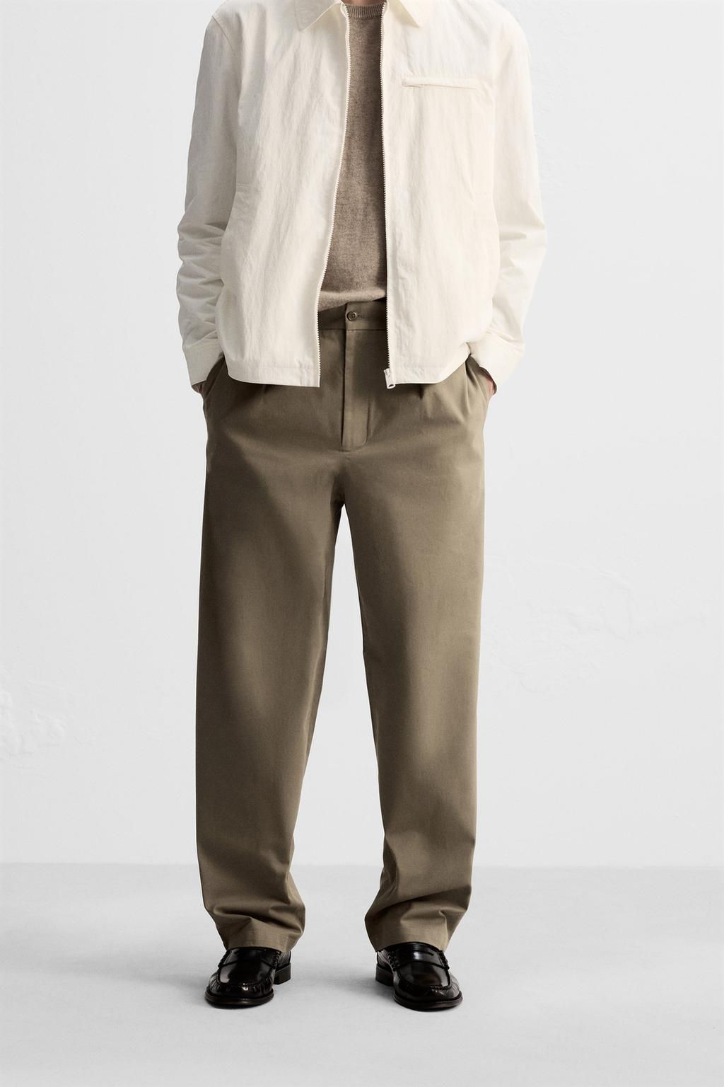 PLEATED CHINO TROUSERS - Zara фото 11