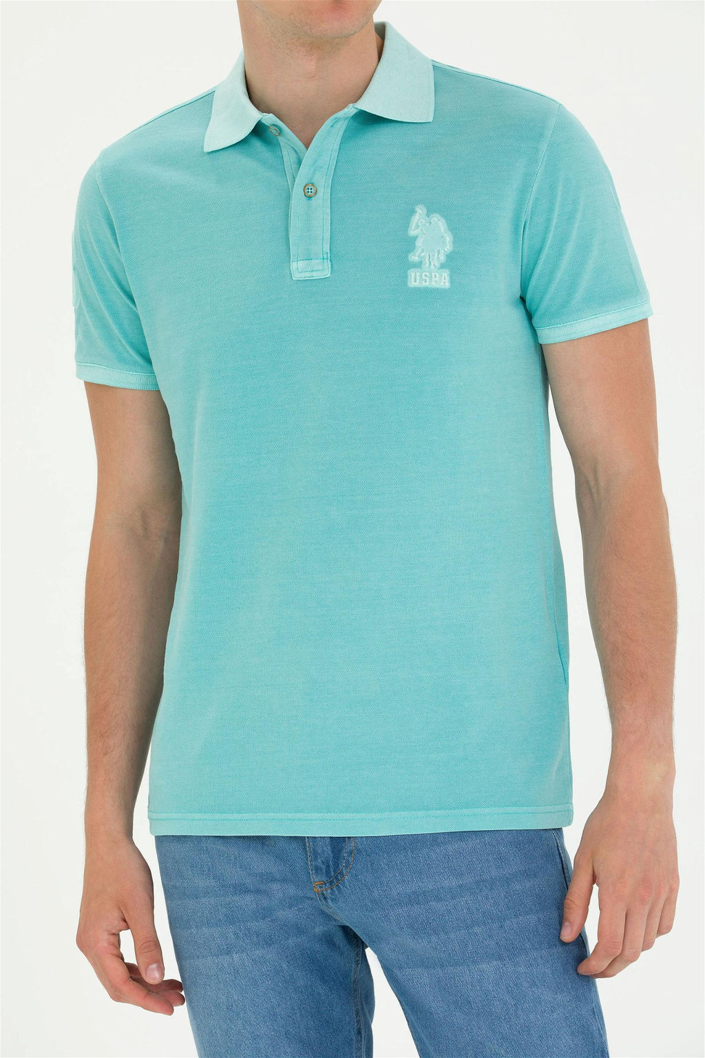Мужская мятная базовая футболка - U.s. polo assn фото 13