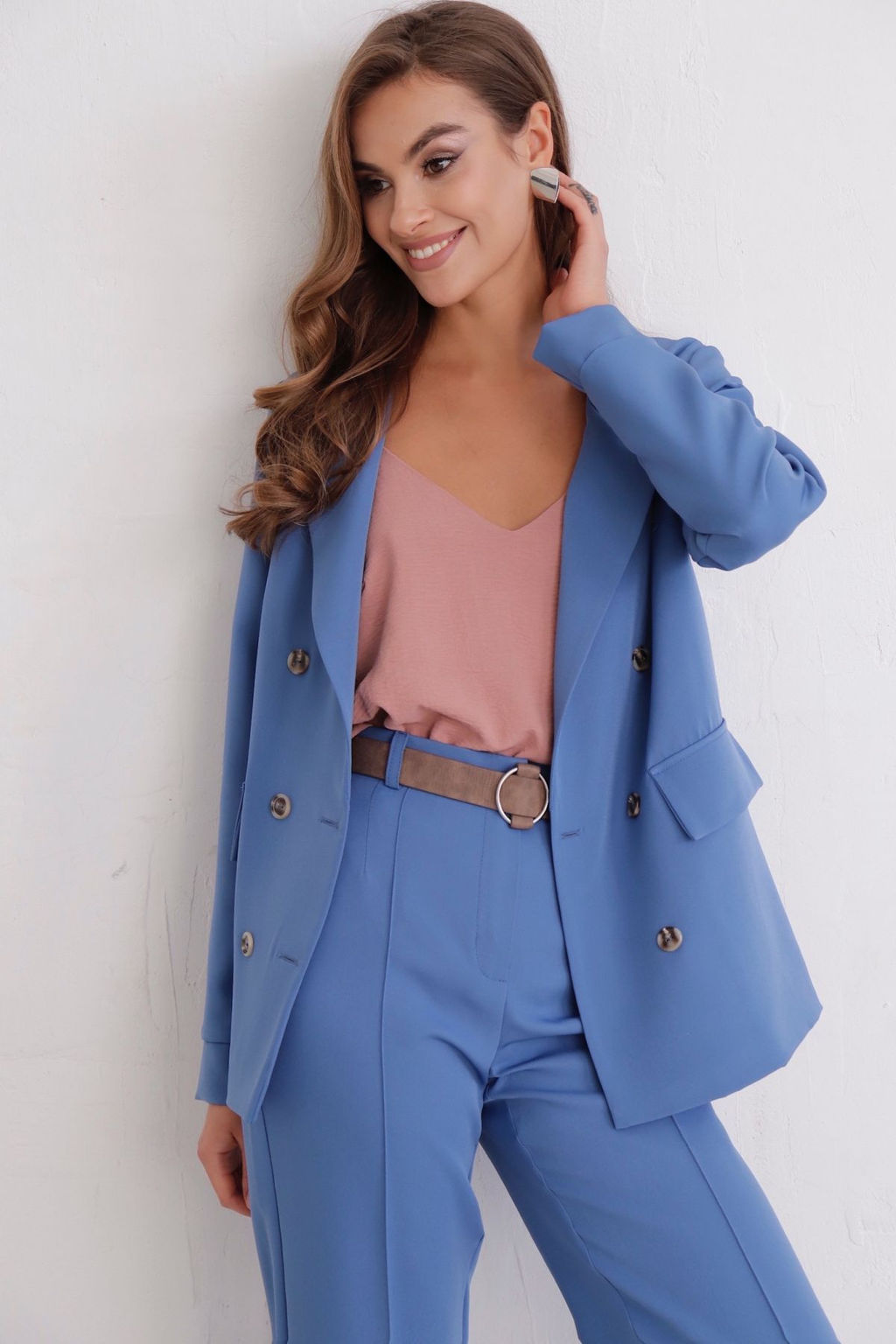 11778 Брюки со стрелками голубые - Martichelli фото 7