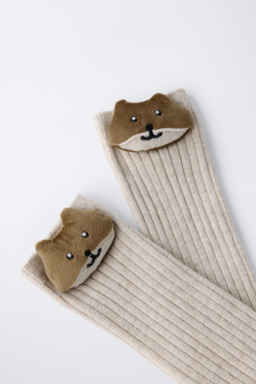 LONG RIBBED SOCKS WITH ANIMAL DETAIL - Zara фото 3