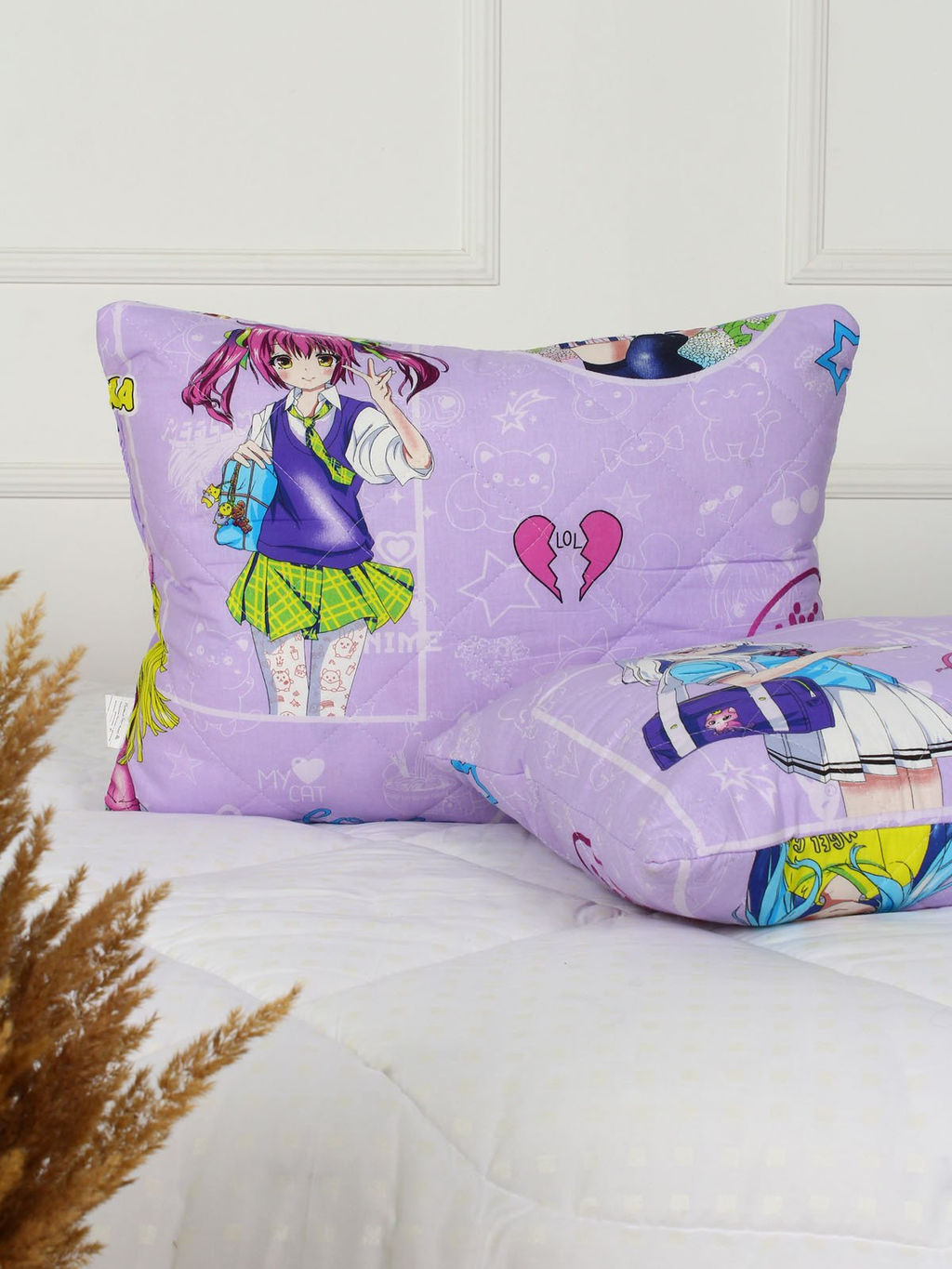 Подушка детская из поплина 50x70 - Аниме 50х70