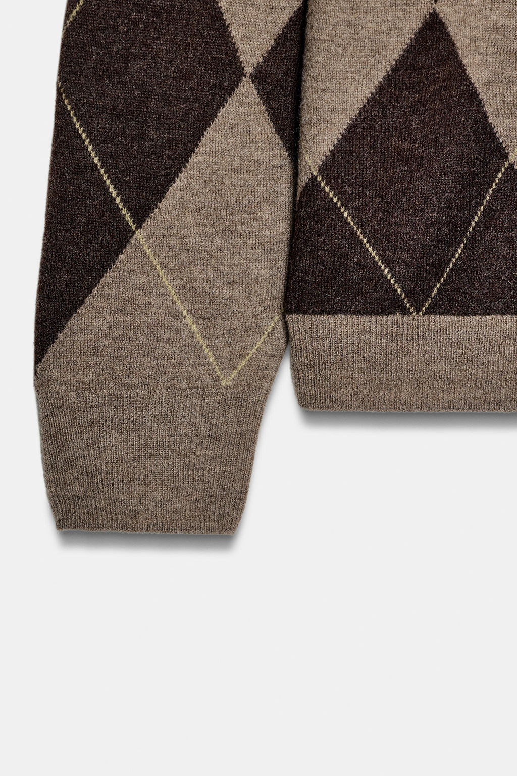100% WOOL DIAMOND JUMPER - Zara фото 12