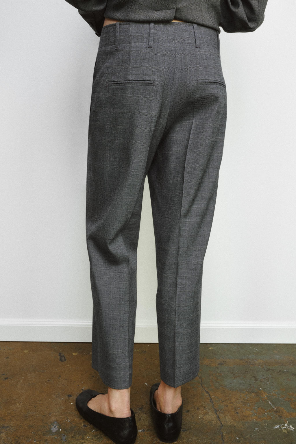 ZW COLLECTION CHECKED STRAIGHT TROUSERS - Zara фото 3
