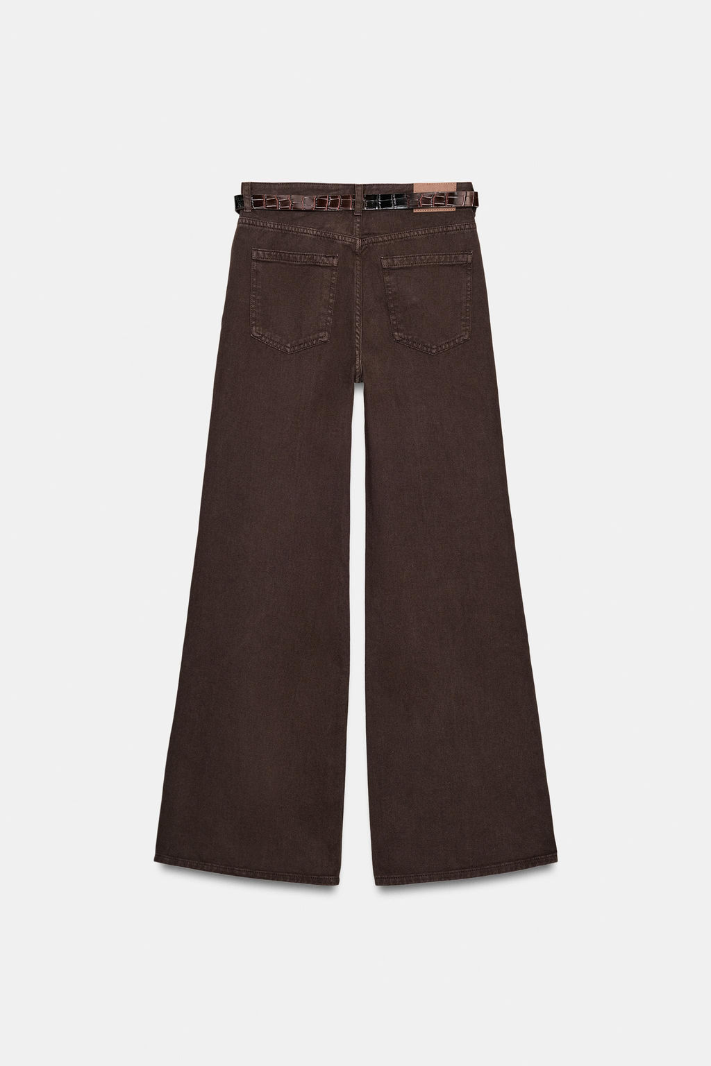 JEANS Z1975 WIDE LEG CINTUR?N / Marr?n - Zara фото 7