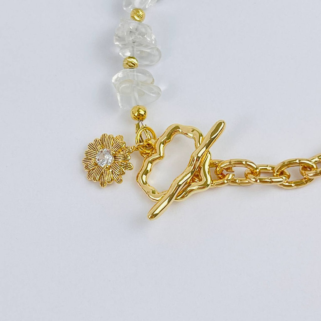 Браслет из Горного Хрусталя с цепочкой