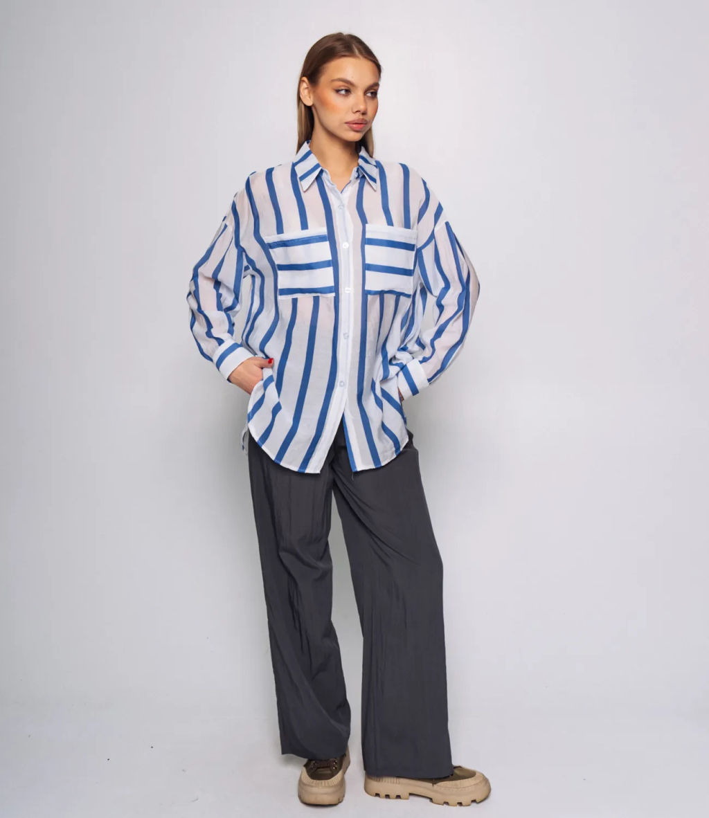 Рубашка #КТ21020 (1), синий