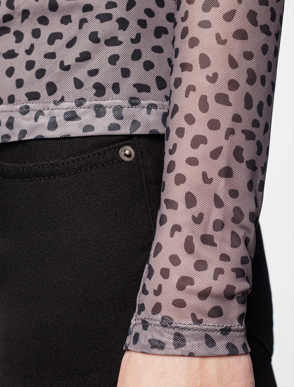 Блузка из сетки на подкладе из тонкой вискозы - Vilatte фото 2