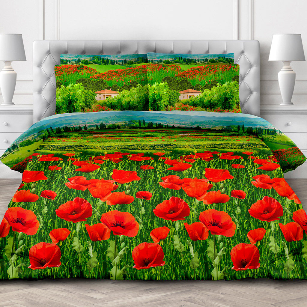 Покрывало стеганое Цветущая альпика 240х215см, спальное место 160см, бязь набивная Комфорт 121г/м2, хлопок 100%, многоигольная стежка, наполнитель синтепон 70гр, подкладка бязь отбеленная 121г/м2, Домашняя мода (Россия)  фото 6